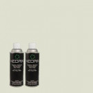 Hedrix 11 oz. Match of 50GY73/049 Oriental Ivory Low Lustre Custom Spray Paint (2-Pack) - 50GY73/049