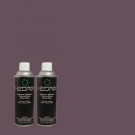Hedrix 11 oz. Match of 650F-7 Violet Eclipse Low Lustre Custom Spray Paint (2-Pack) - 650F-7