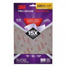 3M Pro Grade Precision 7 in x 4.5 in. 320 Grit Extra Fine Ultra Flexible Sanding Sheets (4-Pack) (Case of 10) - 28320PGP-UF4