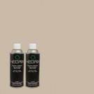 Hedrix 11 oz. Match of PPU18-12 Graceful Gray Semi-Gloss Custom Spray Paint (8-Pack) - SG08-PPU18-12