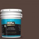 BEHR Premium Plus 5-gal. #BXC-78 Cordovan Leather Satin Enamel Exterior Paint - 934005