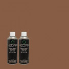 Hedrix 11 oz. Match of 4C20-3 Saddle Brown Semi-Gloss Custom Spray Paint (2-Pack) - SG02-4C20-3