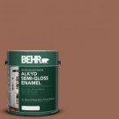 BEHR 1-gal. #AE-11 Rusty Wire Semi-Gloss Enamel Alkyd Interior/Exterior Paint - 393001