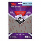 3M Pro Grade Precision 7 in. x 4.5 in. 150 Grit Medium Ultra Flexible Sanding Sheets (4-Pack) (Case of 10) - 28150PGP-UF4