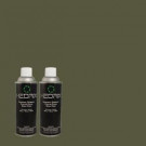 Hedrix 11 oz. Match of 460F-7 Hazel Woods Semi-Gloss Custom Spray Paint (2-Pack) - SG02-460F-7