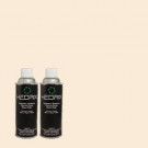 Hedrix 11 oz. Match of 3B17-1 Rice Cake Semi-Gloss Custom Spray Paint (2-Pack) - SG02-3B17-1