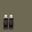 Hedrix 11 oz. Match of MQ6-14 Northern Glen Low Lustre Custom Spray Paint (2-Pack) - LL02-MQ6-14