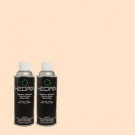 Hedrix 11 oz. Match of 1B18-2 Salmon Bisque Low Lustre Custom Spray Paint (2-Pack) - 1B18-2