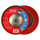Diablo 7 in. 40-Grit Steel Demon Grinding and Polishing Flap Disc with 5/8 in. 11 HUB and Type 29 Conical Design - DCX070040B01F