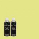 Hedrix 11 oz. Match of 410A-3 Honeydew Flat Custom Spray Paint (2-Pack) - F02-410A-3
