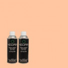 Hedrix 11 oz. Match of 1A17-4 Peach Whip Semi-Gloss Custom Spray Paint (2-Pack) - SG02-1A17-4
