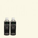 Hedrix 11 oz. Match of C12-1NW Fresco Flat Custom Spray Paint (2-Pack) - F02-C12-1NW