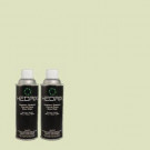 Hedrix 11 oz. Match of MQ3-47 Airy Green Semi-Gloss Custom Spray Paint (2-Pack) - SG02-MQ3-47
