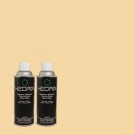 Hedrix 11 oz. Match of 2A11-3 Mustard Grain Semi-Gloss Custom Spray Paint (2-Pack) - SG02-2A11-3