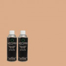 Hedrix 11 oz. Match of QE-02 Salmon Sand Semi-Gloss Custom Spray Paint (2-Pack) - SG02-QE-02
