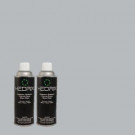 Hedrix 11 oz. Match of ICC-45 Calming Space Flat Custom Spray Paint (2-Pack) - F02-ICC-45