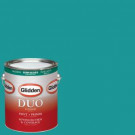 Glidden DUO 1-gal. #HDGB14D Sailing Ship Teal Semi-Gloss Latex Interior Paint with Primer - HDGB14D-01S