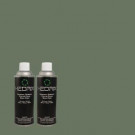 Hedrix 11 oz. Match of 480F-6 Shaded Spruce Flat Custom Spray Paint (2-Pack) - F02-480F-6