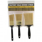 Wooster 1-1/2 in. Angle Sash, 2 in. Flat and 3 in. Flat Paint Brush Set - 0039130000
