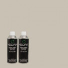 Hedrix 11 oz. Match of QE-50 Gull Gray Semi-Gloss Custom Spray Paint (2-Pack) - SG02-QE-50