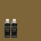 Hedrix 11 oz. Match of ICC-88 Classic Olive Semi-Gloss Custom Spray Paint (2-Pack) - SG02-ICC-88